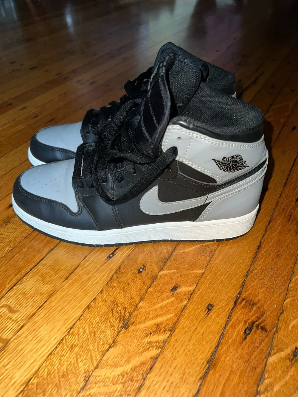 Nike Air Jordan 1 Mid Black and Grey/White